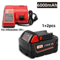 Miniatyrbillede 2 af 2: M18 Batteri, 6000mAh, 18V,18V, oplader-6000mAh-X1