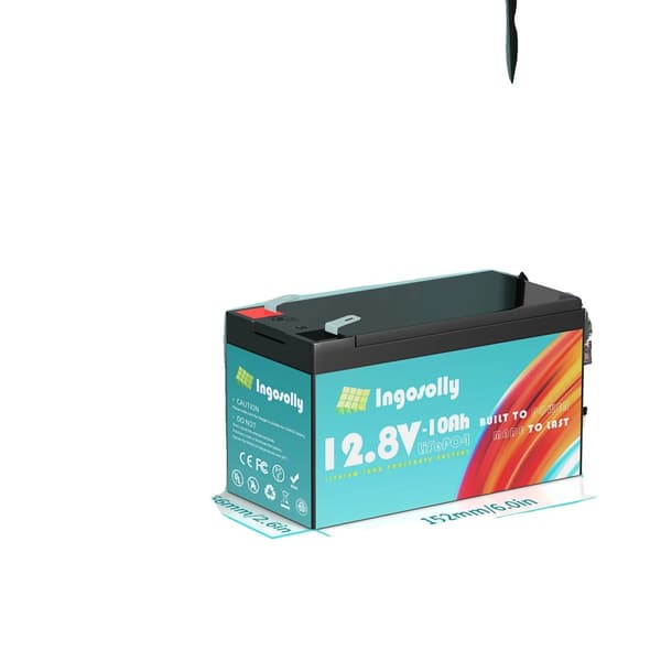 LiFePO4-batteri, 12V, flere kapaciteter op til 30Ah, F2- og M6-terminalmuligheder,12V 10AH