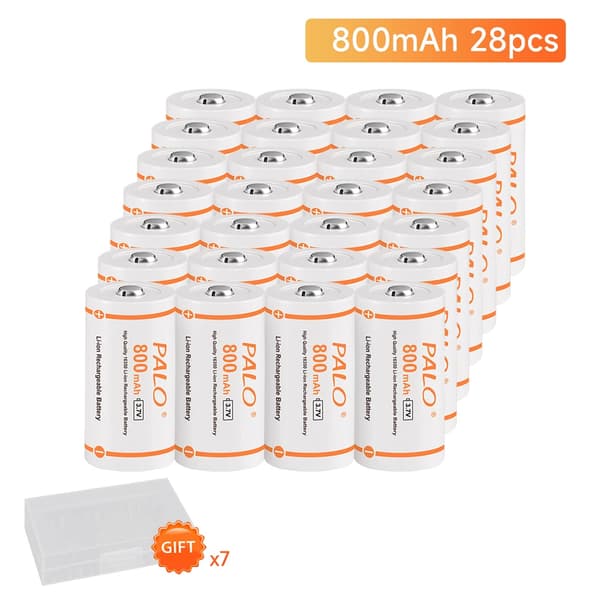 PALO genopladelige batterier, 800mAh kapacitet, tilgængelige i 12 til 32 stk,28 stk. batteri