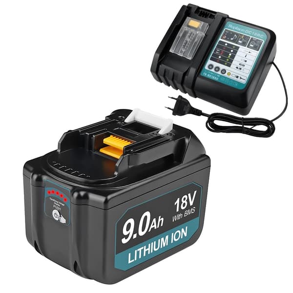 Camason 9Ah Batteri, 18V Li-ion, Med BMS System,9Ah Sæt