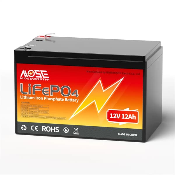 12V Lithium Jern Fosfat Batteri, Indbygget BMS, Lang Cyklusliv,12V 12Ah