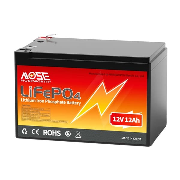 12V Lithium Jern Fosfat Batteri, Indbygget BMS, Lang Cyklusliv,12V 12Ah