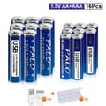 Miniatyrbillede 2 af 2: TitelGenopladelige lithiumbatterier, 3600mWh kapacitet AA, 1110mWh kapacitet AAA,8AA og 8AAA