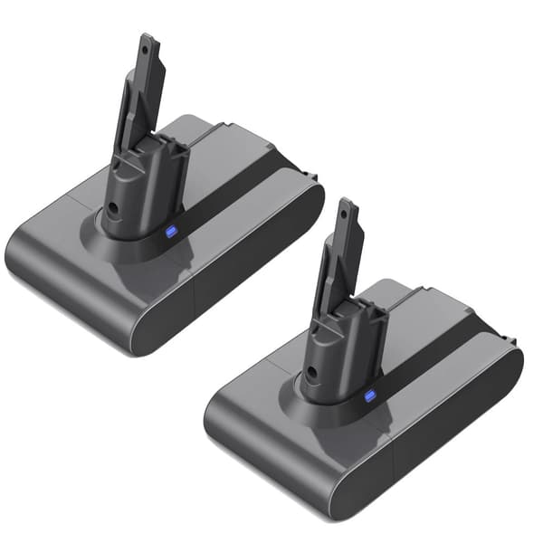 Dyson V7 Batteribyte, 6000mAh, 21,6V Li-Ion, Kompatibel med Flera Modeller,2 st 6,0Ah
