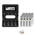 Miniatyrbillede 1 af 2: PALO 1.5V AAA Genopladeligt Batterioplader, LCD Skærm, 1300mWh Kapacitet,12AAA 1 Oplader