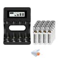 Miniatyrbillede 1 af 2: PALO 1.5V AAA Genopladeligt Batterioplader, LCD Skærm, 1300mWh Kapacitet,16AAA 1 Oplader