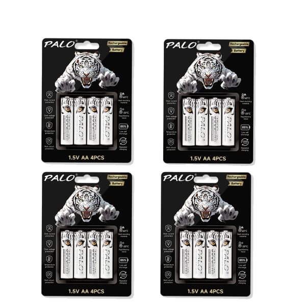 Genopladeligt AA Lithium Ion Batteri, 3500mWh Kapacitet, Sikkert og Holdbart, Flere Pakke Muligheder,16 stk. Batteri