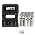 Miniatyrbillede 1 af 2: Genopladeligt AA Lithium Ion Batteri, 3500mWh Kapacitet, Sikkert og Holdbart, Flere Pakke Muligheder,12 Batteri 1 Oplader