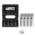 Miniatyrbillede 1 af 2: Genopladeligt AA Lithium Ion Batteri, 3500mWh Kapacitet, Sikkert og Holdbart, Flere Pakke Muligheder,8 Batteri 1 Oplader