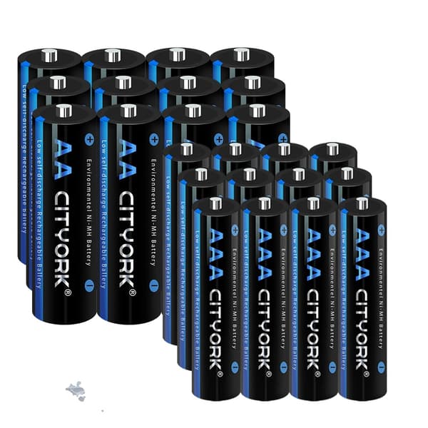 Genopladelig Batterioplader, LCD-skærm, 8 Slots, 12AA 12AAA