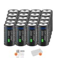 Miniatyrbillede 1 af 2: CR123A Genopladeligt Batteri, Type-C USB Opladning, Høj Kapacitet, 20PCS batteri