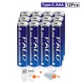 Miniatyrbillede 2 af 2: Lithium-ion batteri, Hurtig opladning, USB-genopladelig, 12 stk batteri