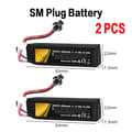 Pikkukuva 2 / 2: Lipo-akku Airsoft-aseille, 2000mAh kapasiteetti, 30C purkausnopeus,11.1V, 552075 11.1V SM 2B