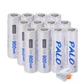 Miniatyrbillede 1 af 2: Li-Ion AA-batterier, 900mAh kapacitet, 3,7V spænding, 3,7 V, 12 stk 14500 batteri