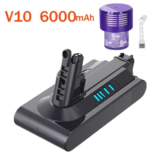 Genopladeligt Støvsuger Batteri, Kompatibelt med Dyson V6, V7, V8, V10 - SV07, SV09, SV10, SV12, DC62, 1 V10 6000