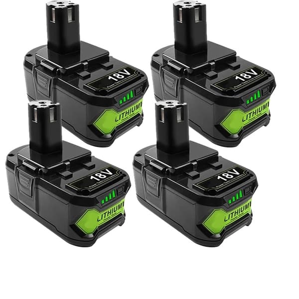 RYOBI P108 Akun, 18V Litium-Ioni, useita kapasiteettivaihtoehtoja,4 paristoa