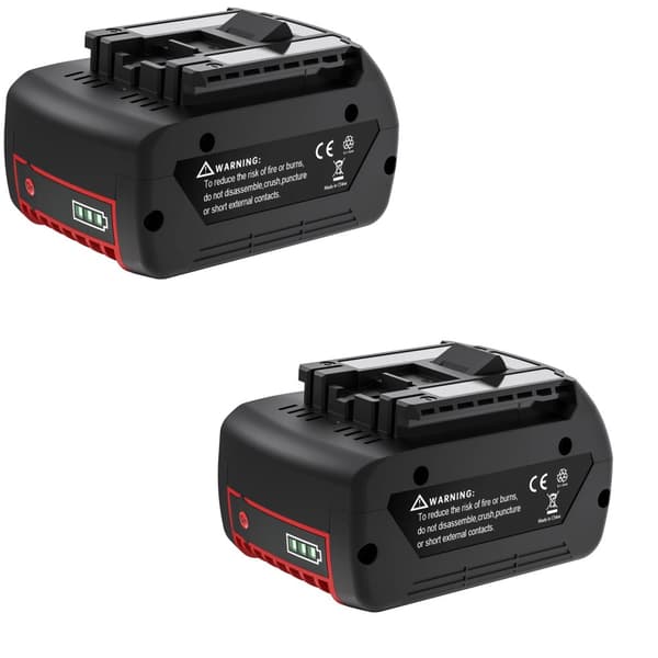 18V Li-Ion batteripakke, 6,0Ah kapacitet, kompatibel med Bosch værktøj,2 stk.