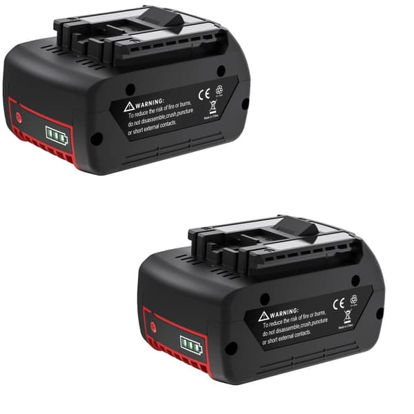 18V Li-Ion batteripakke, 6,0Ah kapacitet, kompatibel med Bosch værktøj,2 stk.