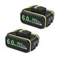 Miniatyrbillede 2 af 2: Genopladeligt batteri til Worx værktøj, 6000mAh kapacitet, 20V Li-Ion teknologi,2STK 6000mAh