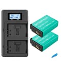 Miniatyrbillede 1 af 2: Canon LP-E17 Batteri, LCD USB Oplader, Kompatibel med Flere Canon Kamera Modeller, 2 batteri 1 oplader