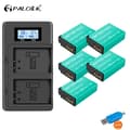 Miniatyrbillede 2 af 2: Canon LP-E17 Batteri, LCD USB Oplader, Kompatibel med Flere Canon Kamera Modeller, 5 batteri 1 oplader