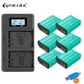 Miniatyrbillede 2 af 2: Canon LP-E17 Batteri, LCD USB Oplader, Kompatibel med Flere Canon Kamera Modeller, 6 batteri 1 oplader