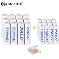 Miniatyrbillede 2 af 2: Genopladelige batterier, 3000mAh kapacitet, USB-oplader, 12AA 12AAA