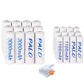 Miniatyrbillede 1 af 2: Genopladelige batterier, 3000mAh kapacitet, USB-oplader, 12AA 12AAA
