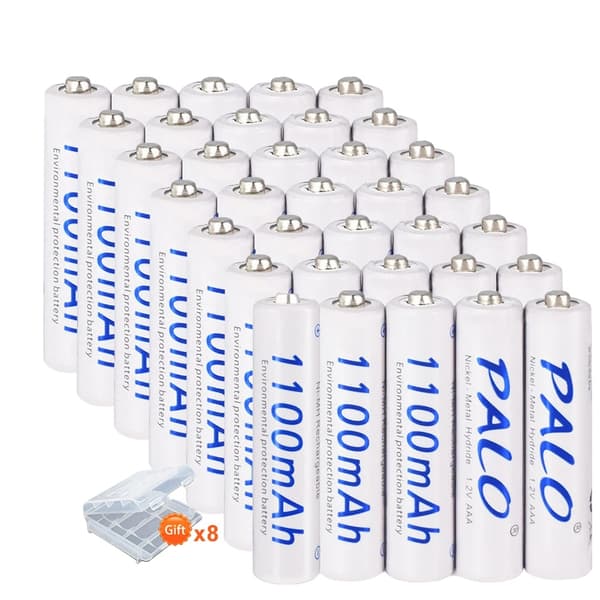 Genopladeligt AAA-batteri, 1100mAh kapacitet, NI-MH teknologi, 32 stk, 1,2V