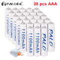 Miniatyrbillede 2 af 2: Genopladeligt AAA-batteri, 1100mAh kapacitet, NI-MH teknologi, 28 stk, 1,2V