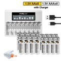 Miniatyrbillede 2 af 2: PALO Genopladelige Batterier, AA 3500mWh, AAA 1300mWh,8AA 8AAA 1Lader