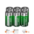 Miniatyrbillede 1 af 2: Genopladelige C-størrelse batterier, 1,5V 6000mWh, USB-C opladning, Langvarig holdbarhed,6 stk batteri