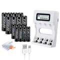 Miniatyrbillede 1 af 2: Genopladelige batterier, 3000mah kapacitet, Smart oplader, 12V, 8AA AAA og oplader