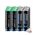 Miniatyrbillede 1 af 2: Genopladeligt AA-batteri, Langtidsholdbart, LCD USB-oplader, 12AA batteri