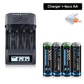 Miniatyrbillede 2 af 2: Genopladeligt AA-batteri, Langtidsholdbart, LCD USB-oplader, 4AA 1 oplader