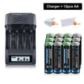 Miniatyrbillede 2 af 2: Genopladeligt AA-batteri, Langtidsholdbart, LCD USB-oplader, 12AA 1 oplader