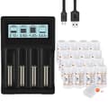 Miniatyrbillede 1 af 2: Genopladeligt batteri, 800mAh kapacitet, USB Smart oplader, 16 Batteri 1 Oplader