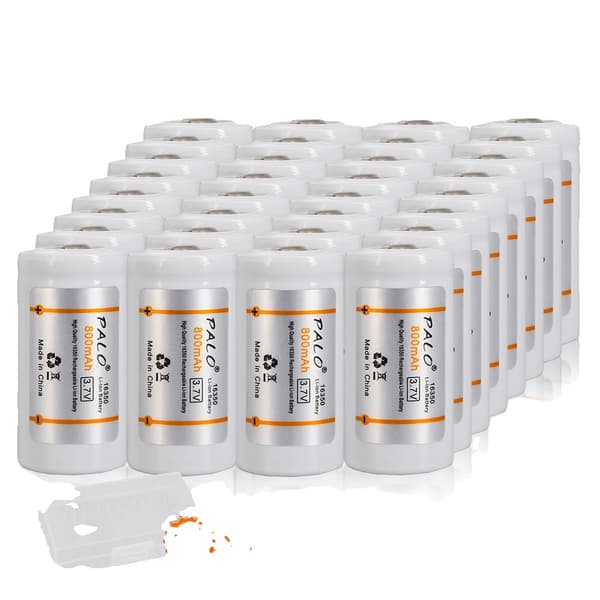Genopladelige Lithium Batterier, 37V Kapacitet, Kompatibel med Laserpenne og LED Lommelygter, 32 stk