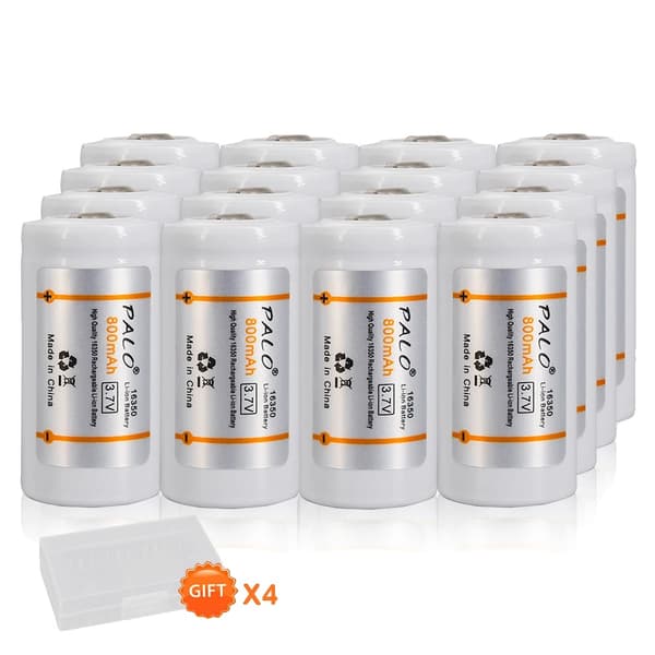 Genopladelige Lithium Batterier, 37V Kapacitet, Kompatibel med Laserpenne og LED Lommelygter, 16 PCS