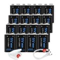 Miniatyrbillede 1 af 2: CITYORK 9V USB Genopladeligt Lithiumbatteri, 650mAh Kapacitet, Alsidige Anvendelser,16 stk.