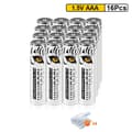 Miniatyrbillede 2 af 2: Genopladeligt Li-Ion batteri, LCD-skærm, USB-oplader, 16PCS AAA