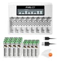Miniatyrbild 1 av 2: Uppladdningsbart Li-Ion-batteri, LCD-skärm, USB-laddare, 12AA12AAA 1Laddare