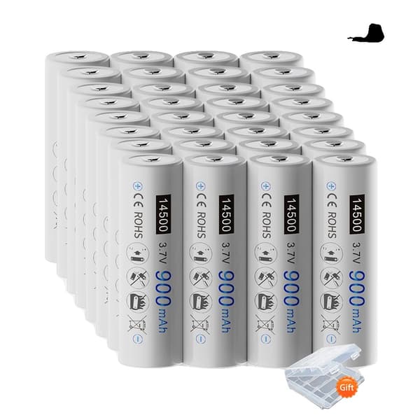 14500 Li-ion Genopladelige Batterier, 3,7V 900mAh, AA Størrelse,/1865032 stk. 14500/18650