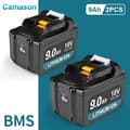 Miniatyrbillede 2 af 2: Camason 9Ah Batteri, 18V Li-ion, Med BMS System,9Ah batteri 2 stk.