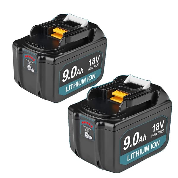 Camason 9Ah Batteri, 18V Li-ion, Med BMS System,9Ah batteri 2 stk.