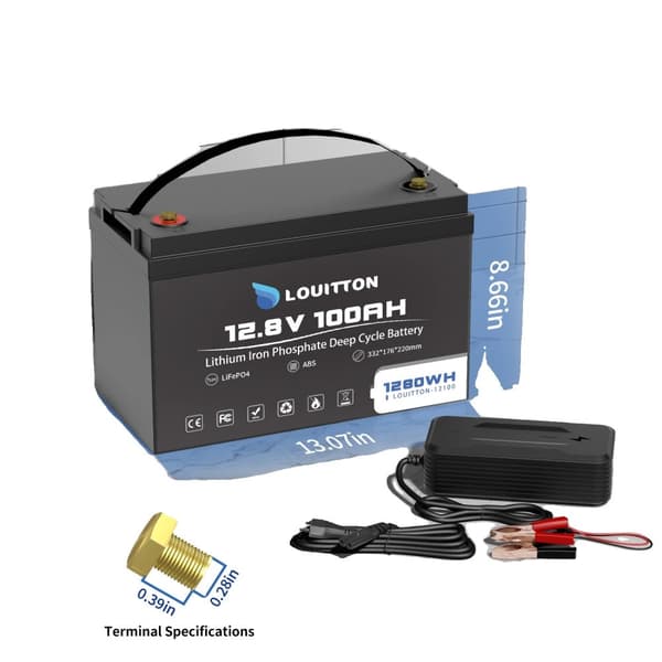 12V 100Ah Lifepo4 Batteri, Høj Afladningsstrøm, Lang Levetid,12V 100AH