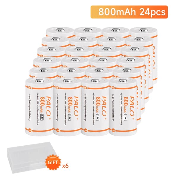 PALO genopladelige batterier, 800mAh kapacitet, tilgængelige i 12 til 32 stk,24 stk. batteri