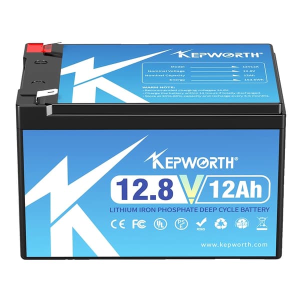 LifePo4 batteri, indbygget BMS, serie eller parallel kompatibilitet., 12V 12AH