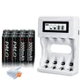 Miniatyrbillede 1 af 2: Genopladeligt AA-batteri, 3000mAh kapacitet, inkluderet smart oplader, 12V, 12AA og oplader