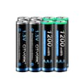 Miniatyrbillede 1 af 2: Genopladelige AAA-batterier, 1200mWh kapacitet, Li-ion teknologi, 8PCS